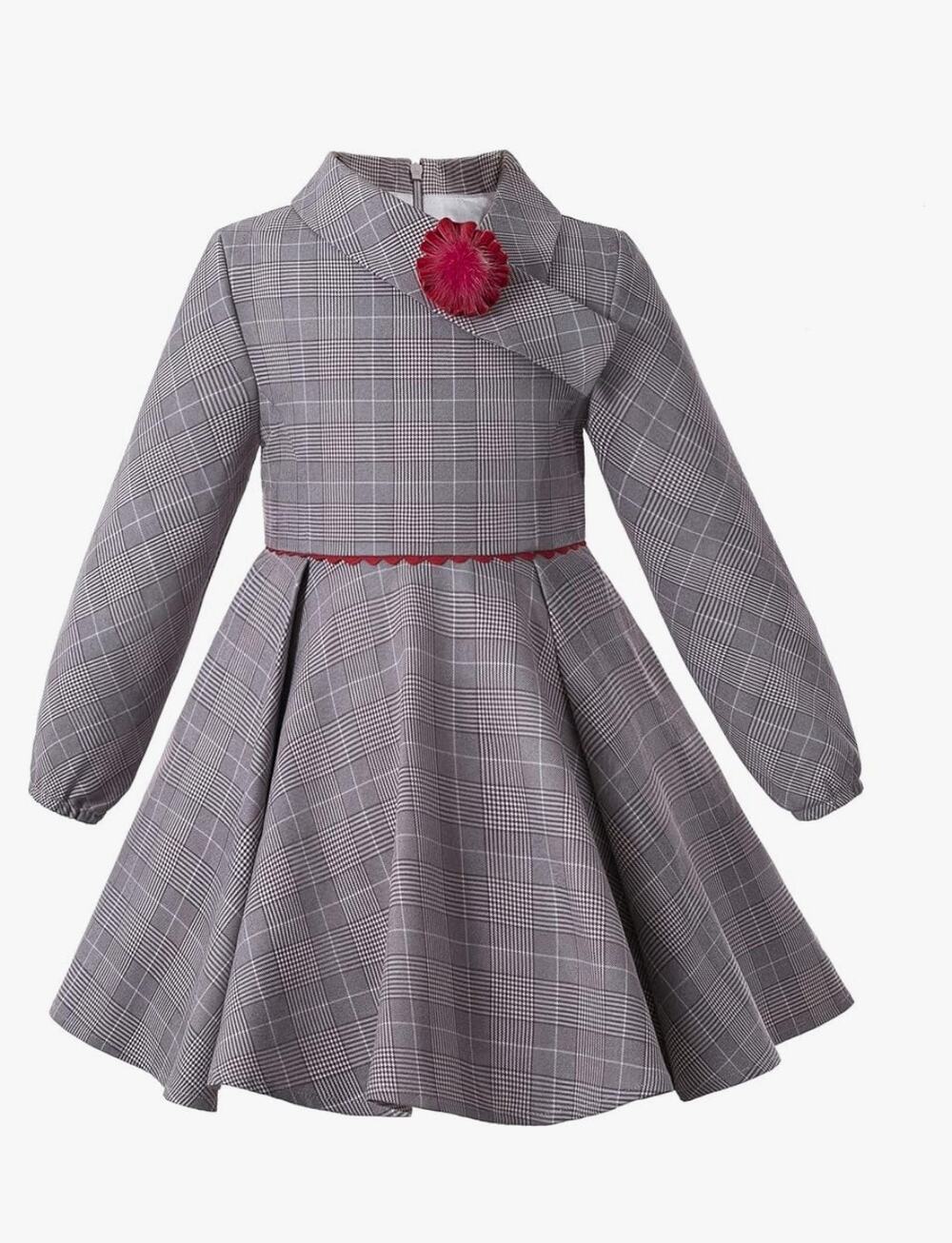 Pettigirl England Gray Plaid Dress sz 4 New
